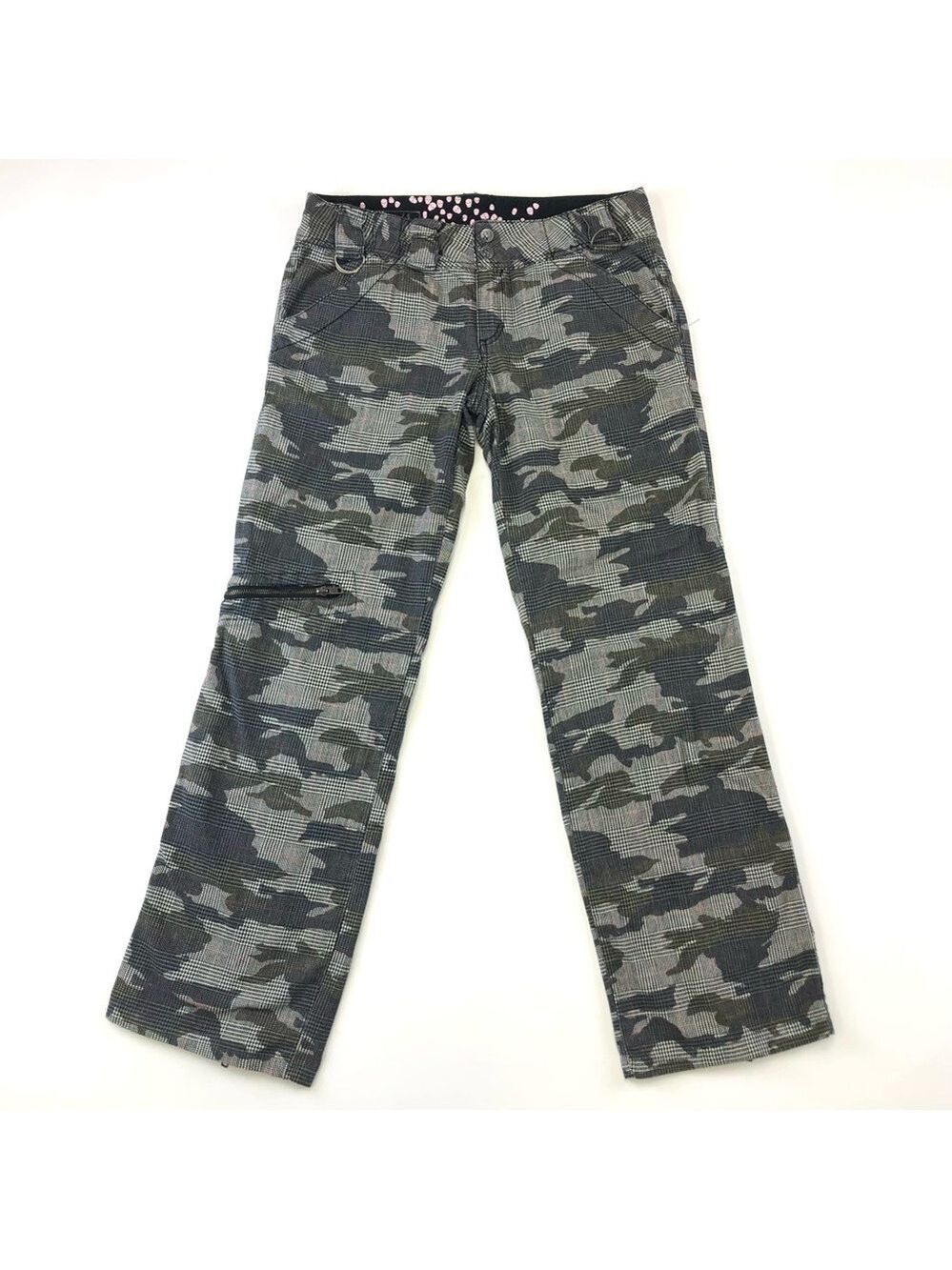 Vexy Camo plaid cargo straight leg cotton utility pant Large Goth Emo Grunge